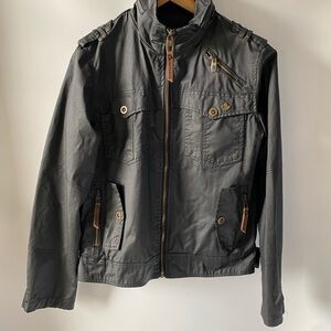 Dsquared2 Charcoal Utility Field Jacket – Zip Pocket Hardware – Men’s Small